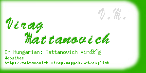 virag mattanovich business card